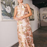 Abbey Glass Dress Camille Gown Baby's Breath Jacquard