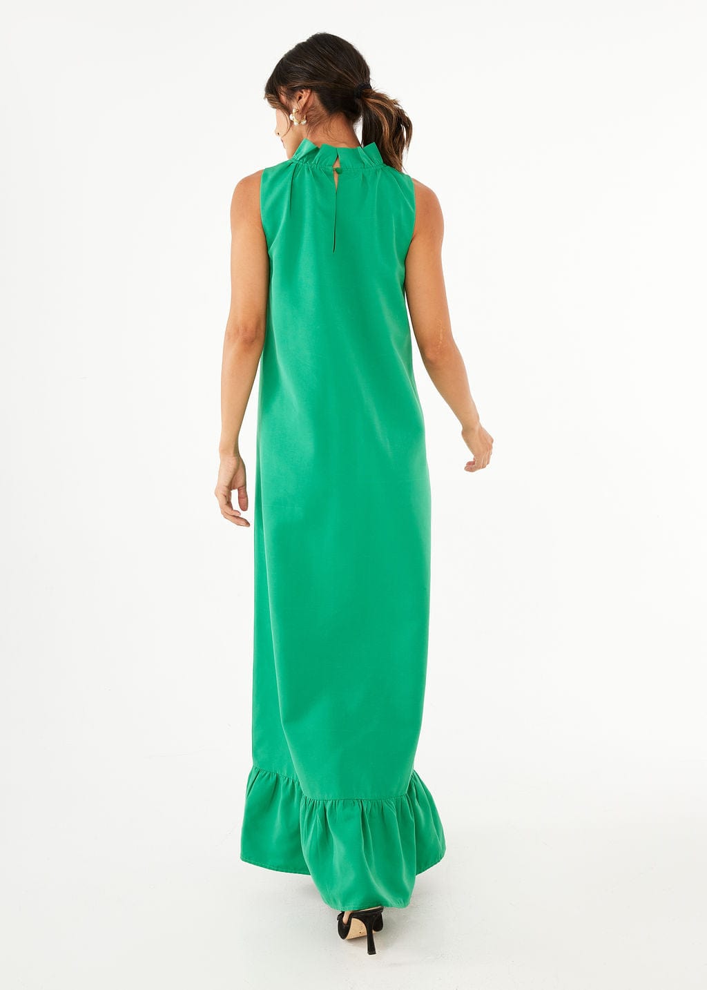 Abbey Glass Dress Camille Gown Kelly Green Faille