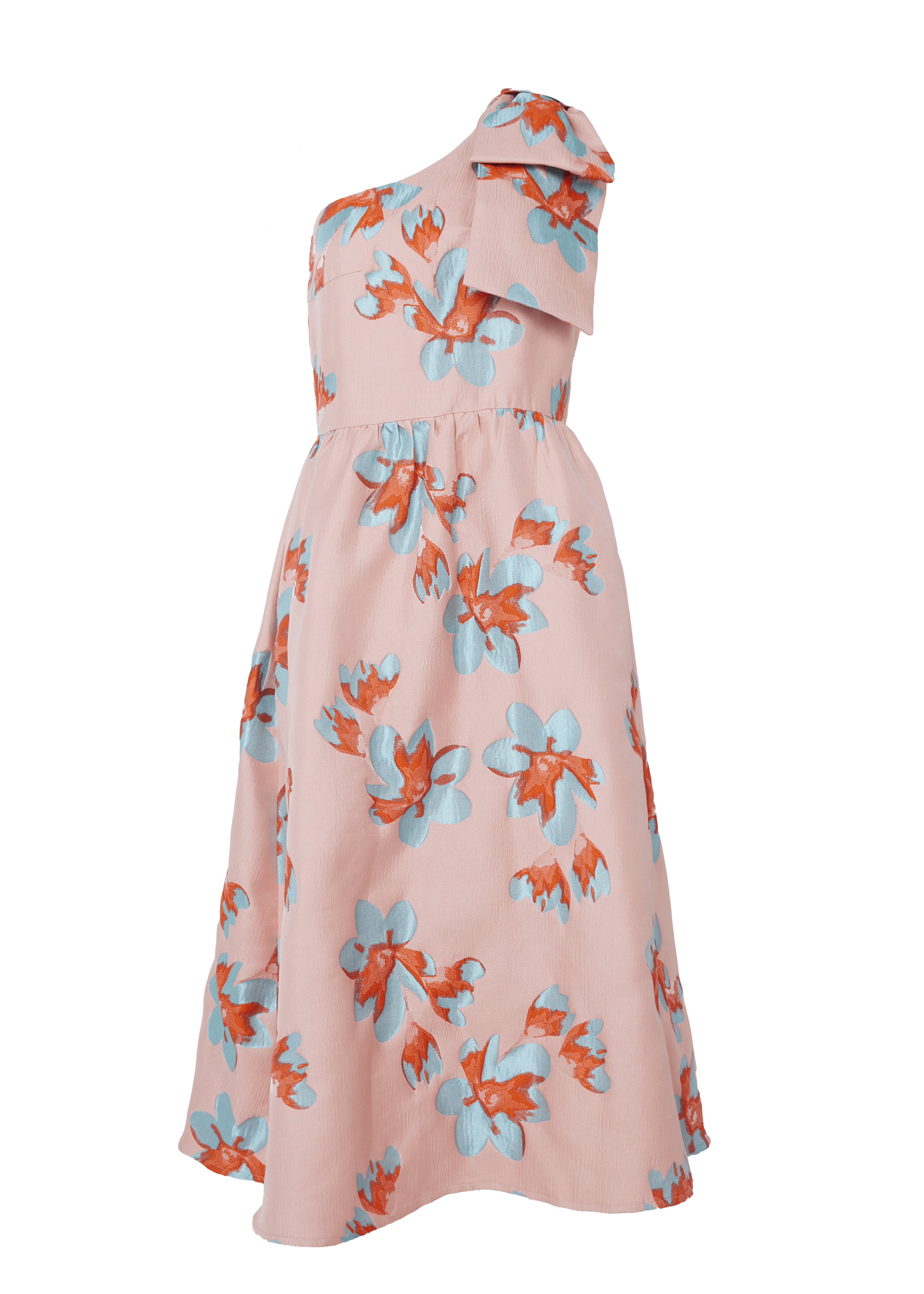 Abbey Glass Dress Caroline Dress Pink Plumeria Jacquard