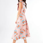Abbey Glass Dress Caroline Dress Pink Plumeria Jacquard