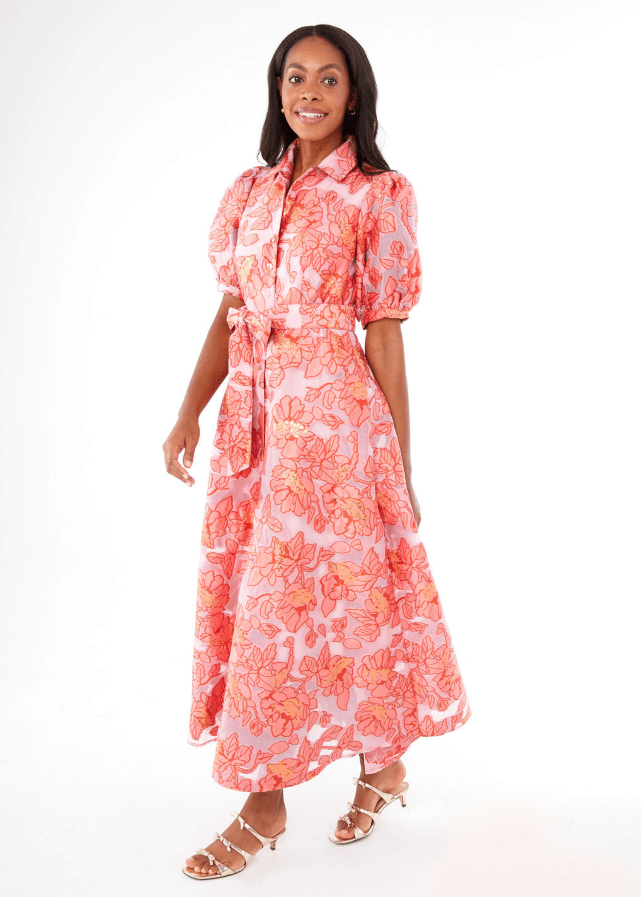 Abbey Glass Dress Charlotte Gown Rose Blossom Organza