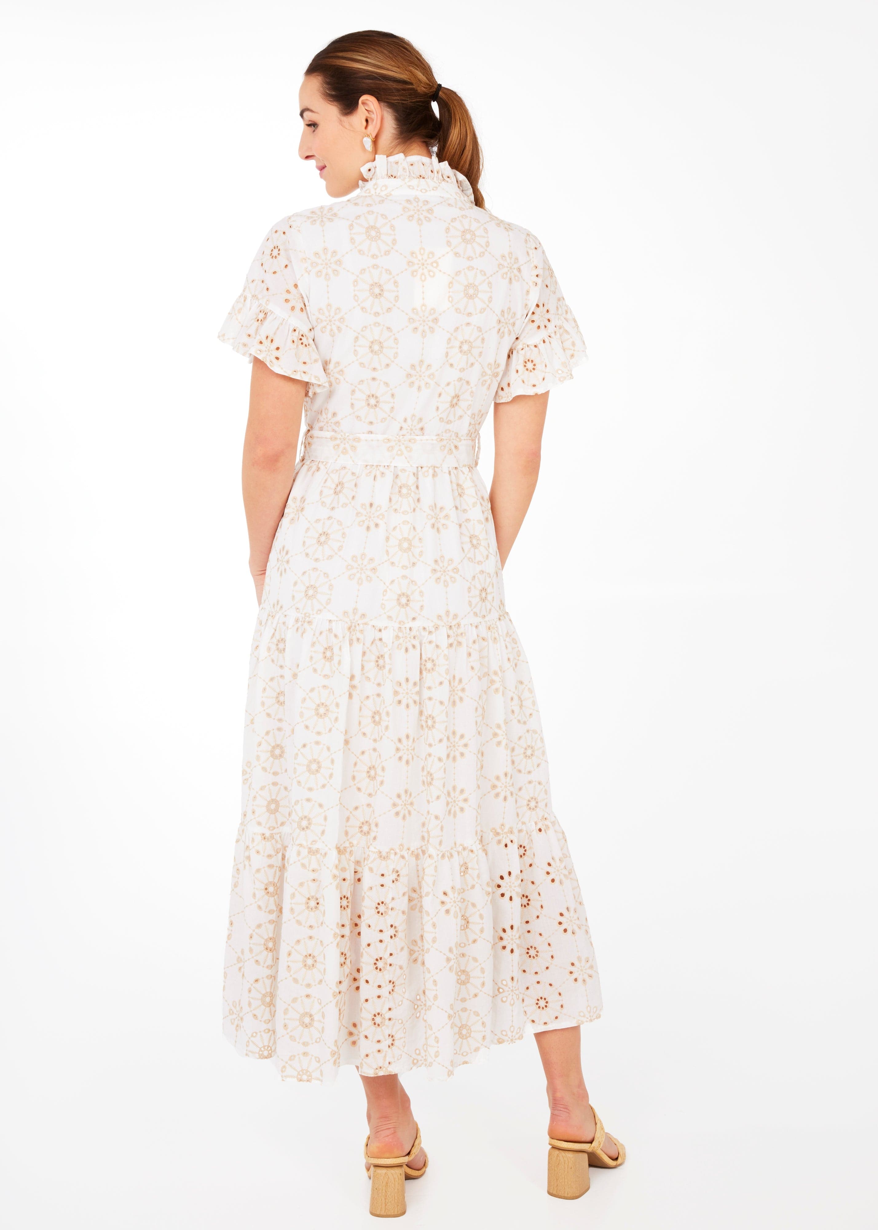 Abbey Glass Dress Sadie Maxi Dress White Medallion Eyelet