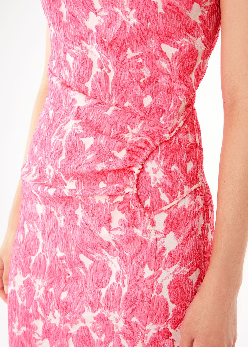 Abbey Glass Dress Stefanie Dress Hot Pink Hibiscus Jacquard