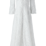 Abbey Glass Dresses Brooke Gown White Silver Organza