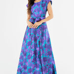 Abbey Glass Dresses Olivia Gown Purple Floral Silhouette Jacquard