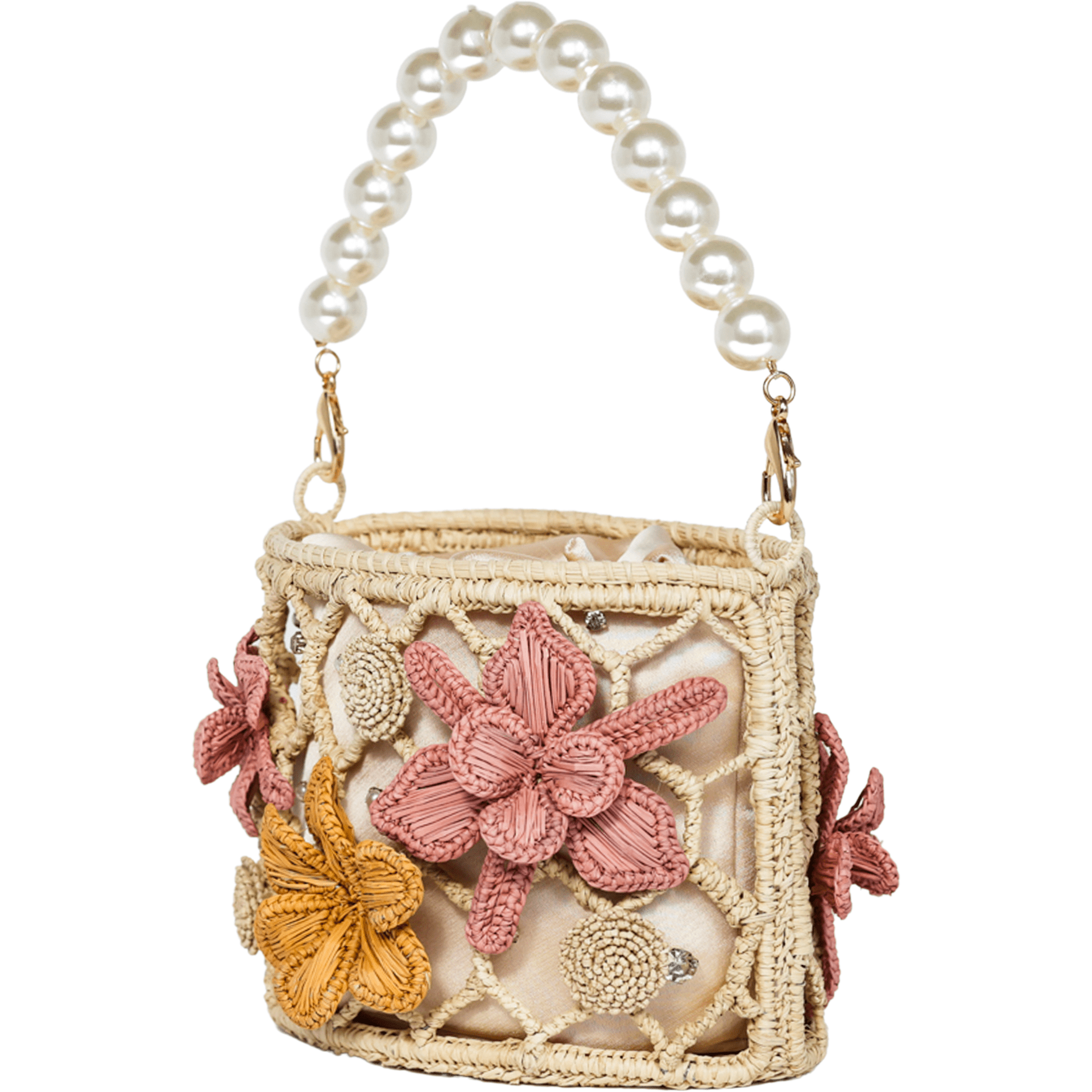 APAYA Handbags Natural Anastasia Pearls Natural