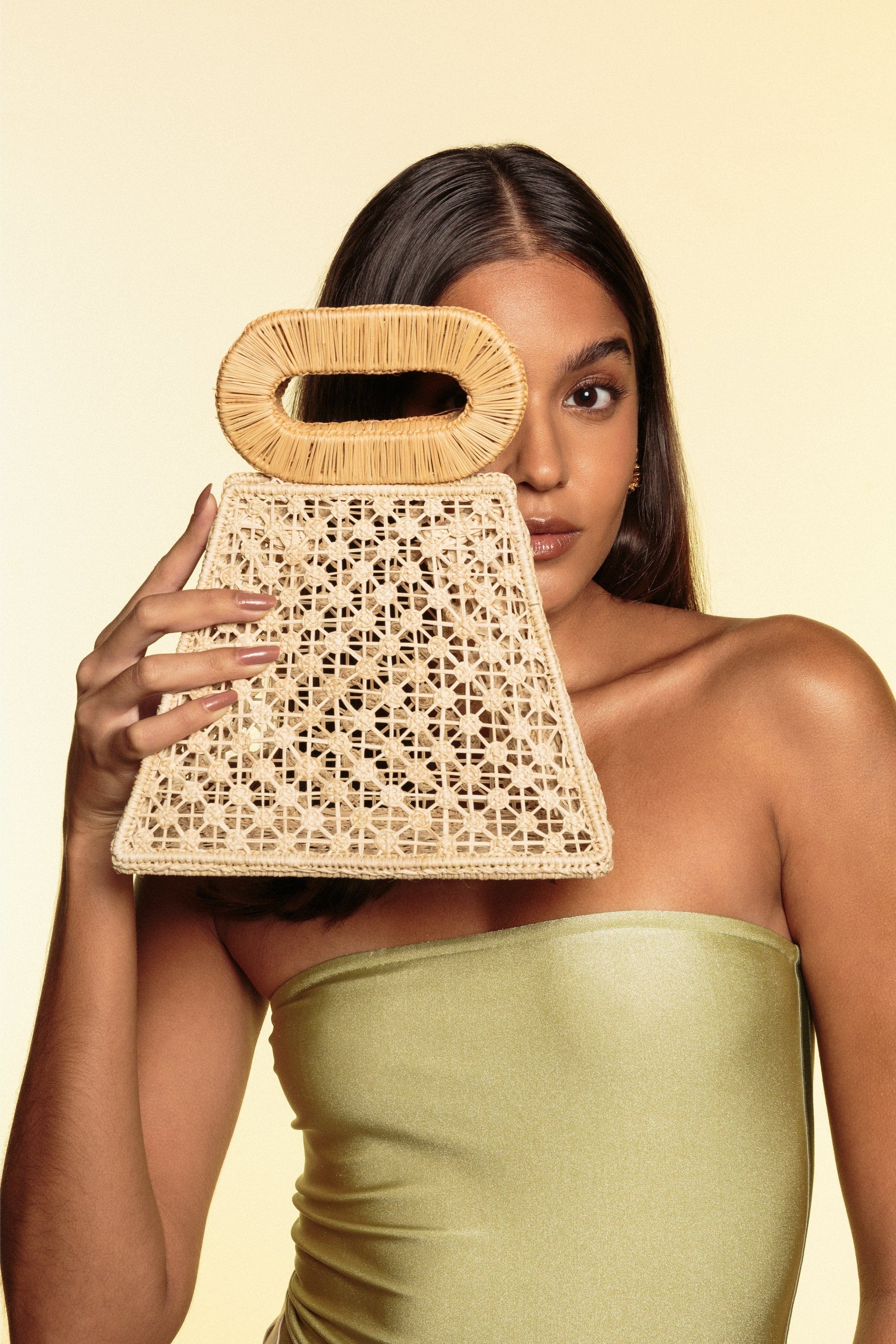 APAYA Handbags Natural with Camel Zoe Camel/Natural