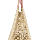 APAYA Handbags Natural with Coral Zoe Natural Pink