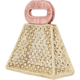 APAYA Handbags Natural with Coral Zoe Natural Pink