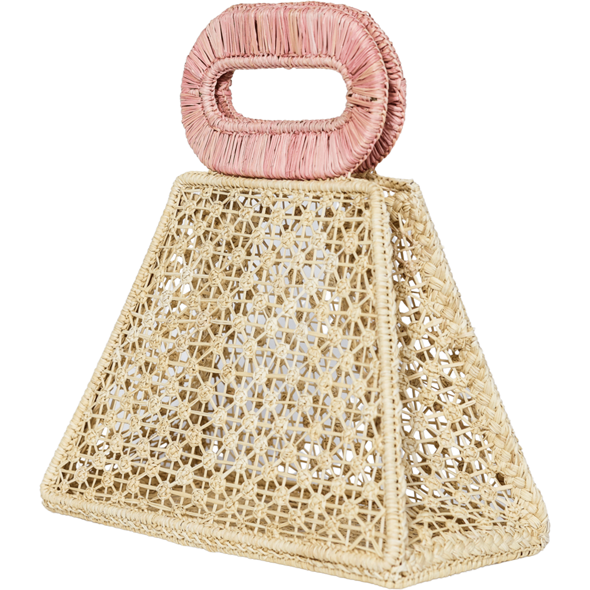 APAYA Handbags Natural with Coral Zoe Natural Pink