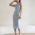 Ashley Stambouli Dress Scarlet Mesh Midi Dress