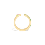 Campbell + Charlotte Found Cabochon Open Ring - Opal & Tsavorite