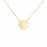 Campbell + Charlotte Found Small Disk Pendant Necklace - Pink Sapphire & Turquoise