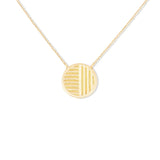 Campbell + Charlotte Found Small Disk Pendant Necklace - Tsavorite & Opal