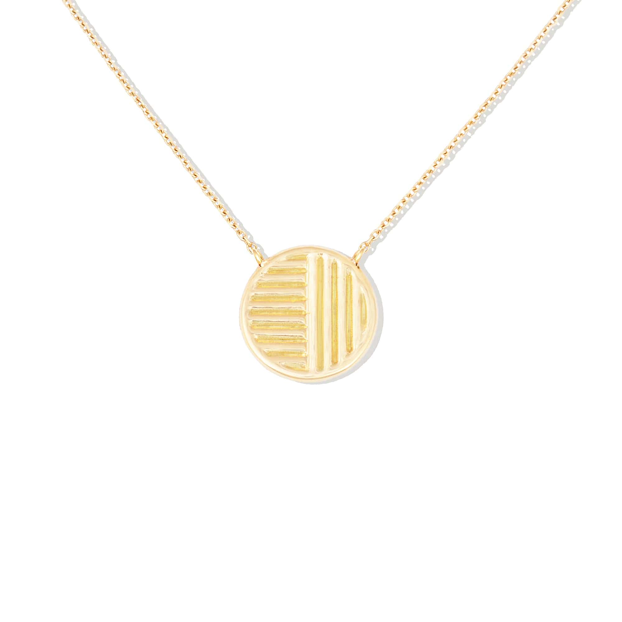 Campbell + Charlotte Found Small Disk Pendant Necklace - Tsavorite & Opal