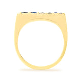 Campbell + Charlotte Ring The Edge Tapered Stacking Ring - Blue Sapphire