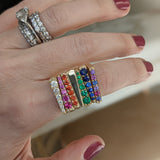Campbell + Charlotte Ring The Edge Tapered Stacking Ring - Diamond