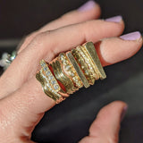 Campbell + Charlotte Ring The Edge Tapered Stacking Ring - Gold