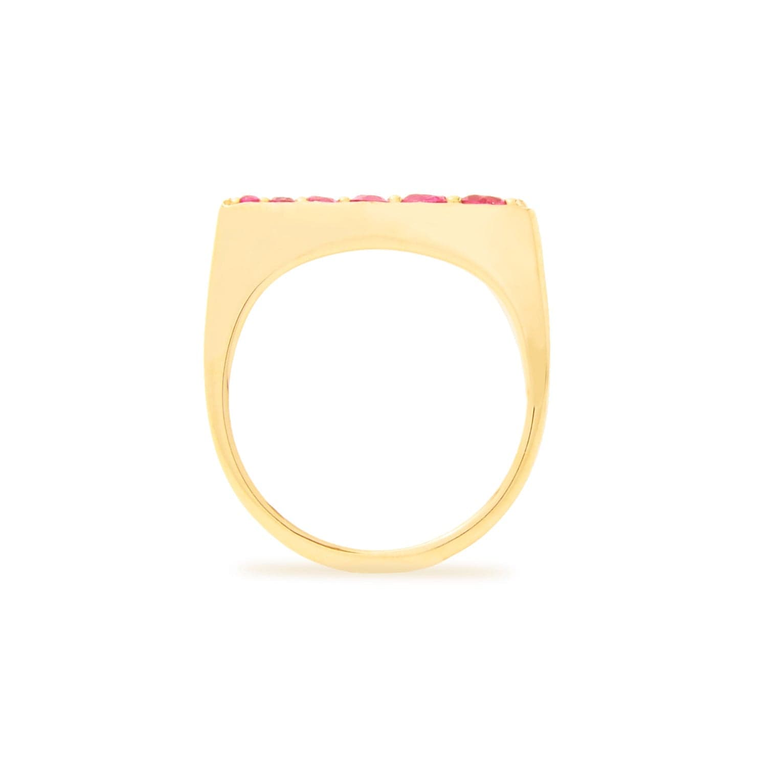 Campbell + Charlotte Ring The Edge Tapered Stacking Ring - Pink Sapphire