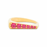 Campbell + Charlotte Ring The Edge Tapered Stacking Ring - Pink Sapphire