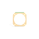 Campbell + Charlotte Spark Etched Stacking Band Ring - Emerald