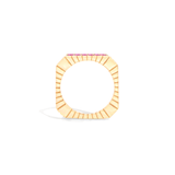 Campbell + Charlotte Spark Etched Stacking Band Ring - Pink Sapphire