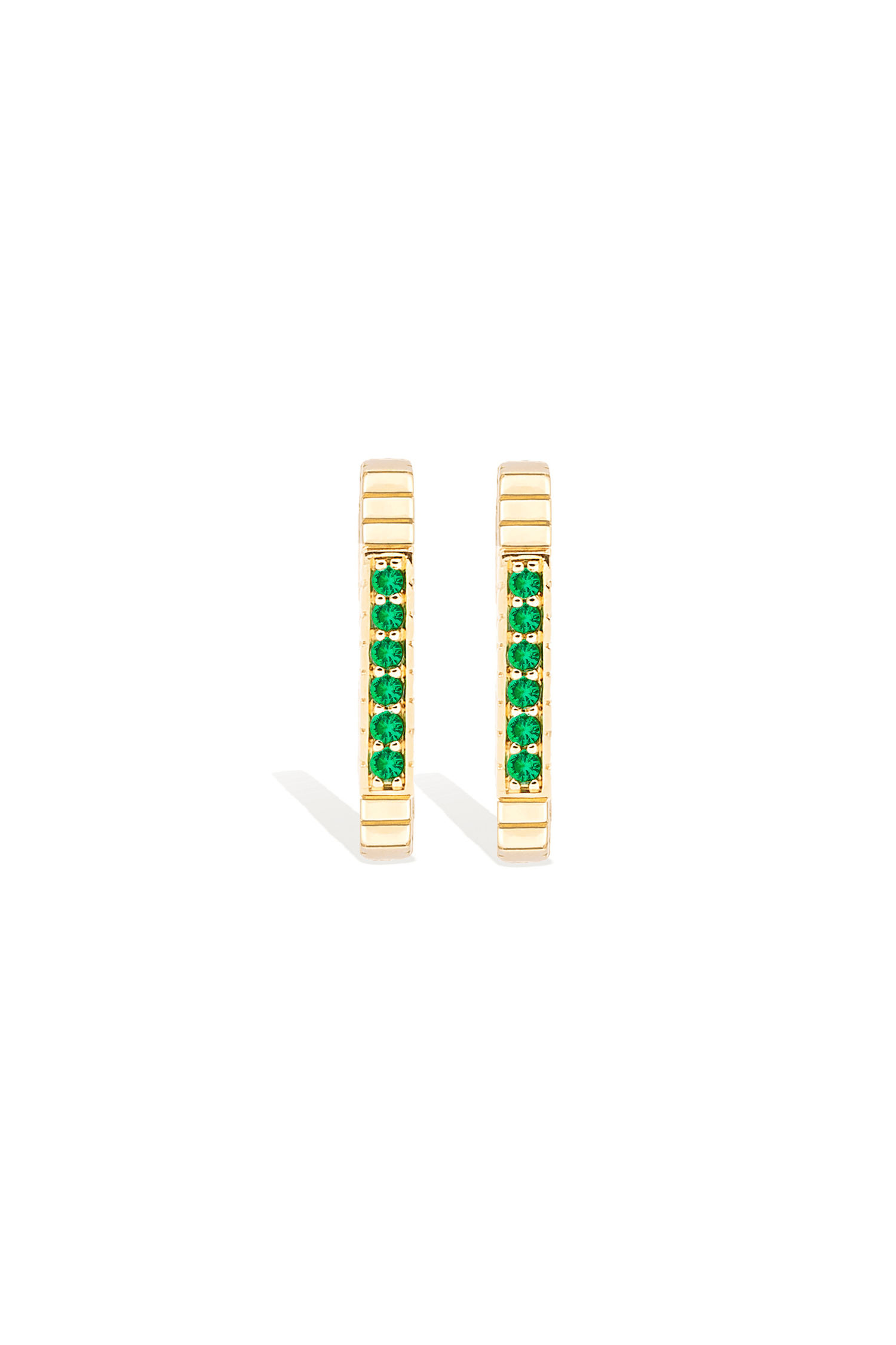 Campbell + Charlotte Spark Octagon Hoop Earring - Emerald