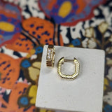 Campbell + Charlotte Spark Octagon Huggie - Diamond