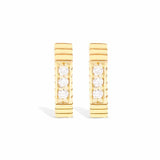 Campbell + Charlotte Spark Octagon Huggie - Diamond