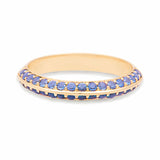 Campbell + Charlotte The Crew Knife Edge Stacking Ring - Blue Sapphire