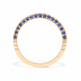 Campbell + Charlotte The Crew Knife Edge Stacking Ring - Blue Sapphire