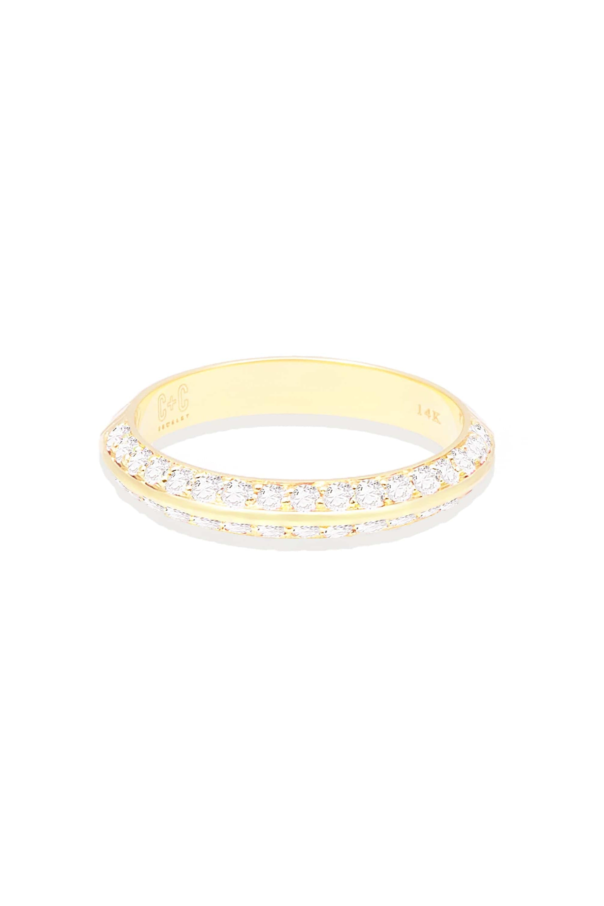 Campbell + Charlotte The Crew Knife Edge Stacking Ring - Diamond