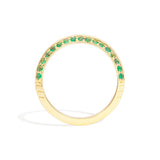 Campbell + Charlotte The Crew Knife Edge Stacking Ring - Emerald