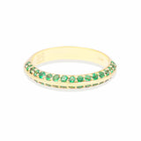 Campbell + Charlotte The Crew Knife Edge Stacking Ring - Emerald