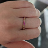 Campbell + Charlotte The Crew Knife Edge Stacking Ring - Pink Sapphire