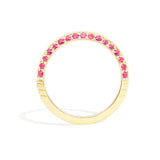 Campbell + Charlotte The Crew Knife Edge Stacking Ring - Pink Sapphire