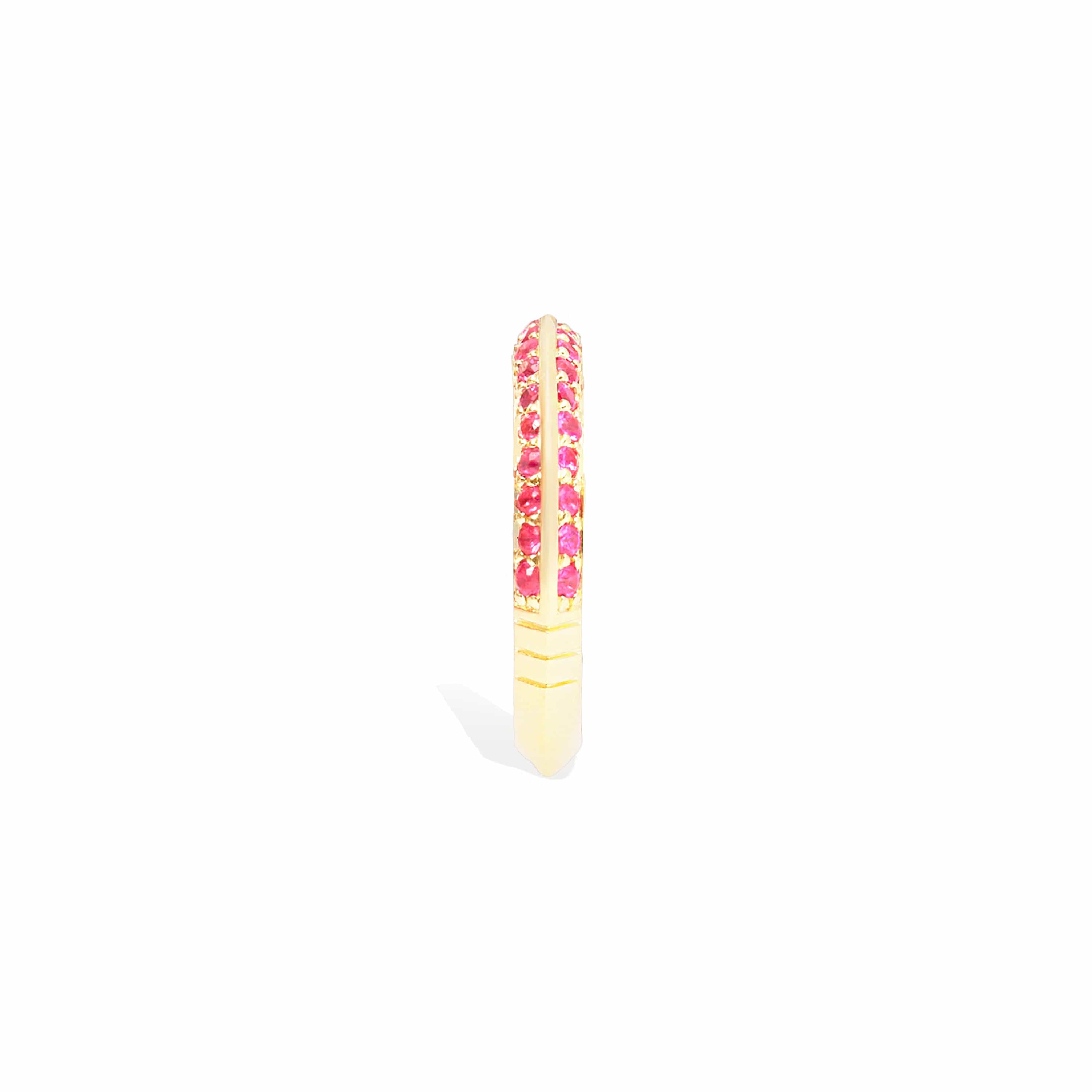 Campbell + Charlotte The Crew Knife Edge Stacking Ring - Pink Sapphire