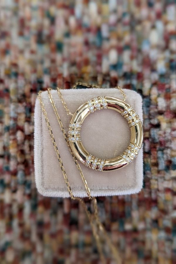 Campbell + Charlotte The Crew Large Circle Pendant Necklace