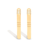 Campbell + Charlotte The Crew Oval Small Hoop Earring - Diamond