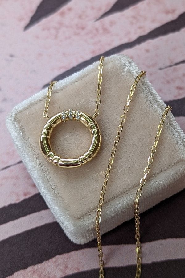 Campbell + Charlotte The Crew Small Circle Pendant Necklace