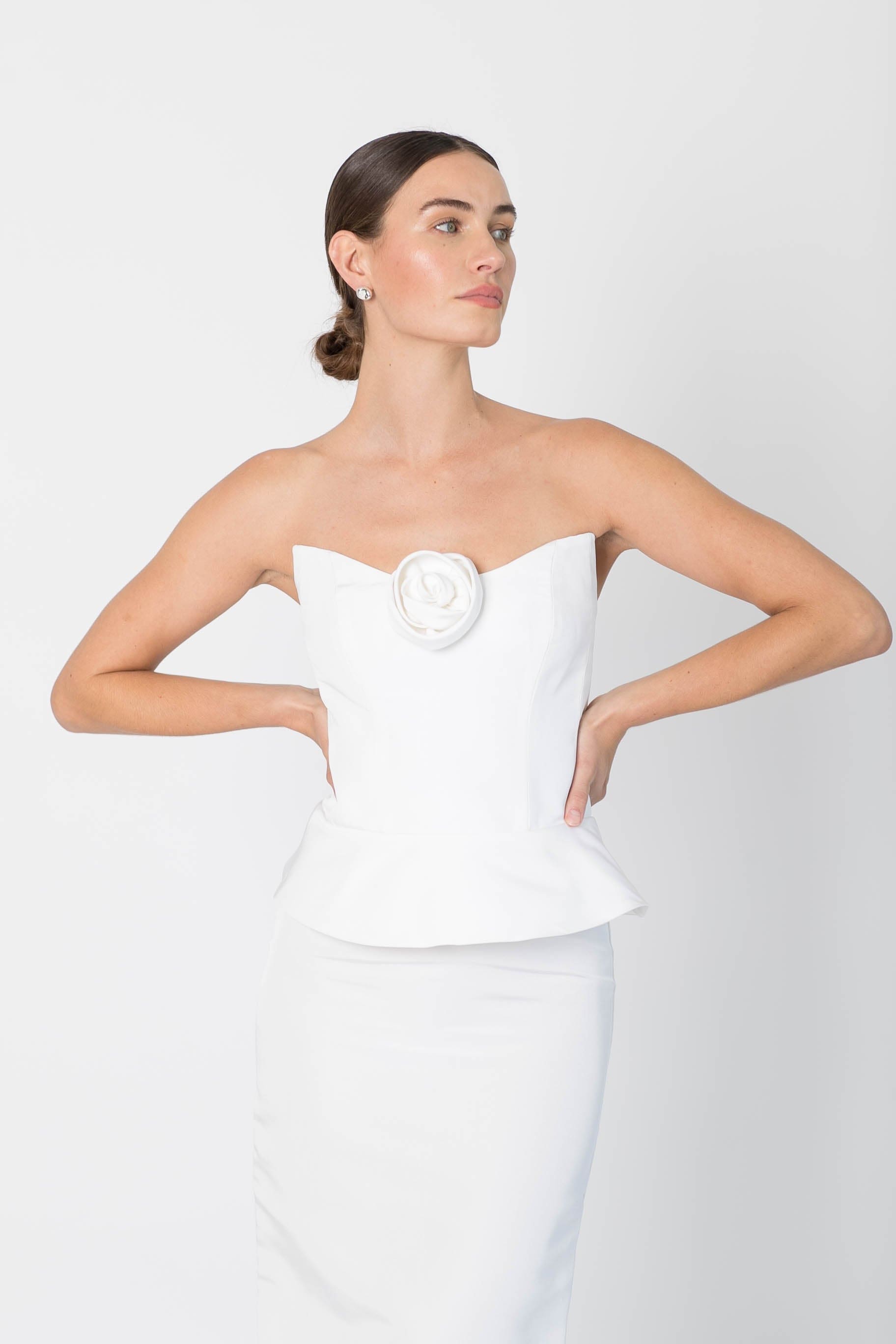 Damaris Bailey Top Delicias Corset Top, White