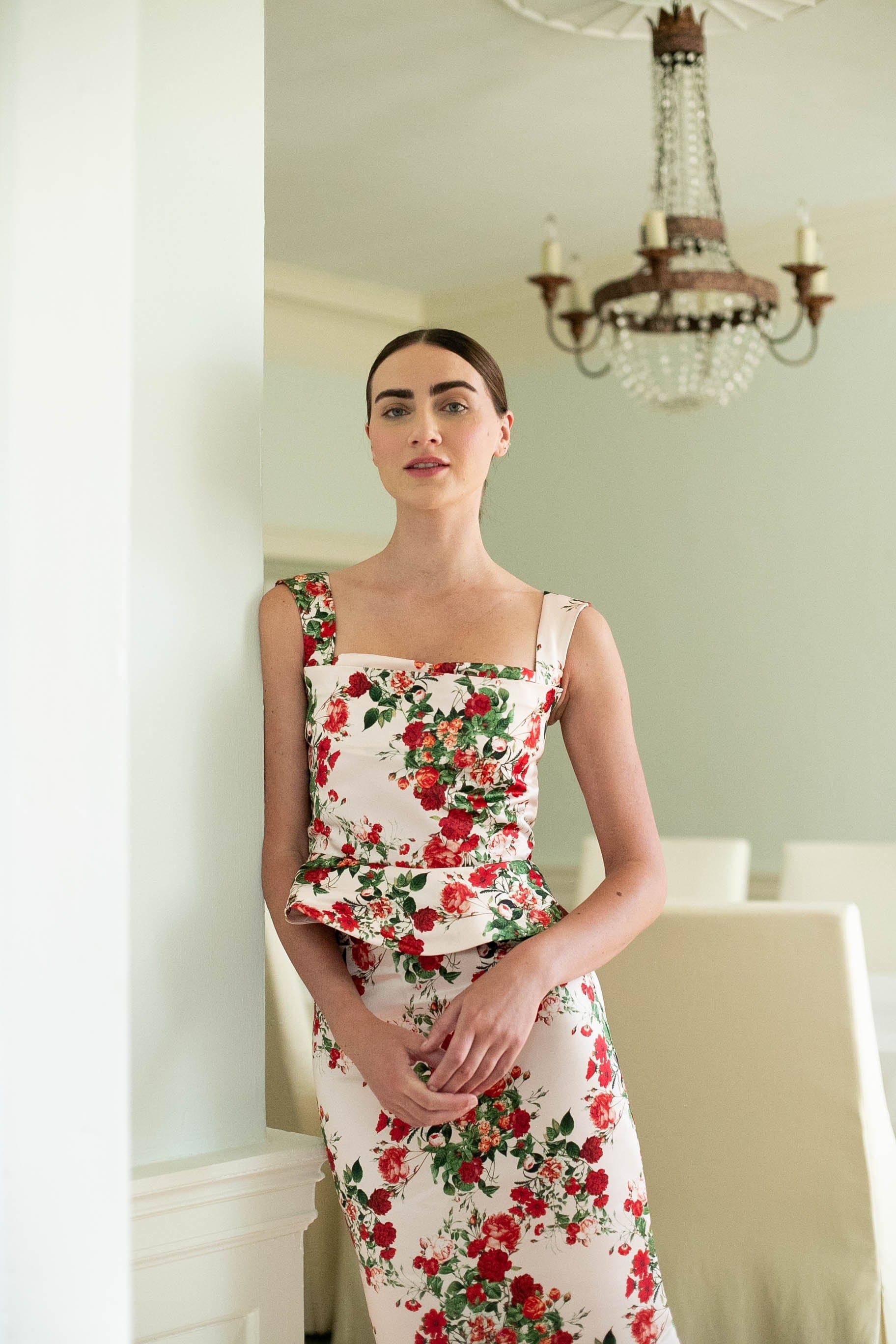 Damaris Bailey Top Rosso Top Garden Floral