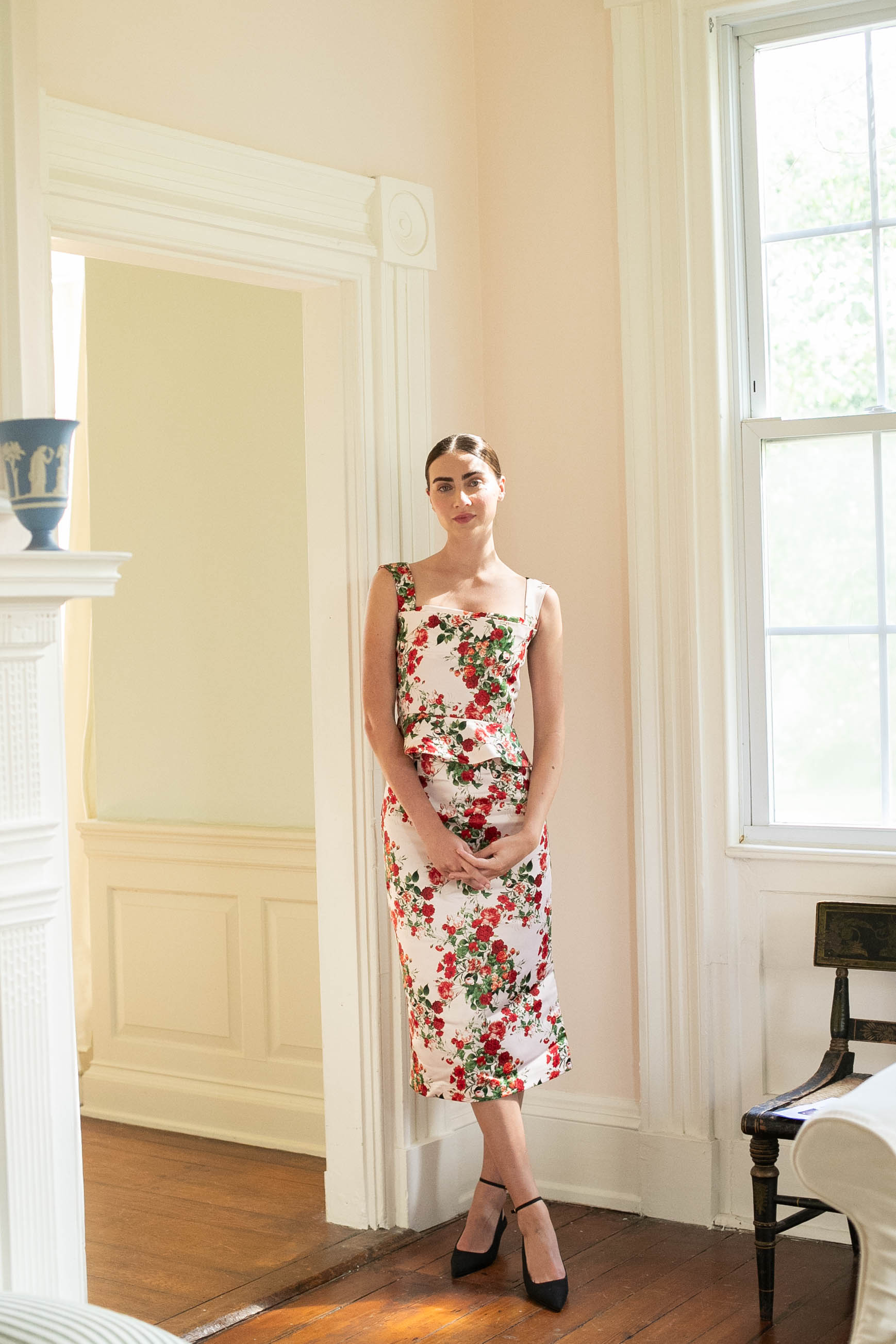 Damaris Bailey Top Rosso Top Garden Floral