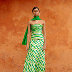De Castro 2 Piece Skirt Set Custom size Green Leheriya Set