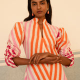 De Castro Dress Multicolor Illusion Dress