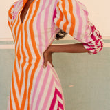 De Castro Dress Multicolor Illusion Dress