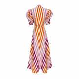 De Castro Dress Multicolor Illusion Dress