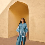De Castro Dress Turquoise Swan Dress