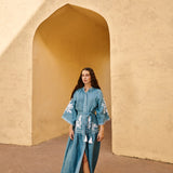 De Castro Dress Turquoise Swan Dress