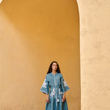 De Castro Dress Turquoise Swan Dress
